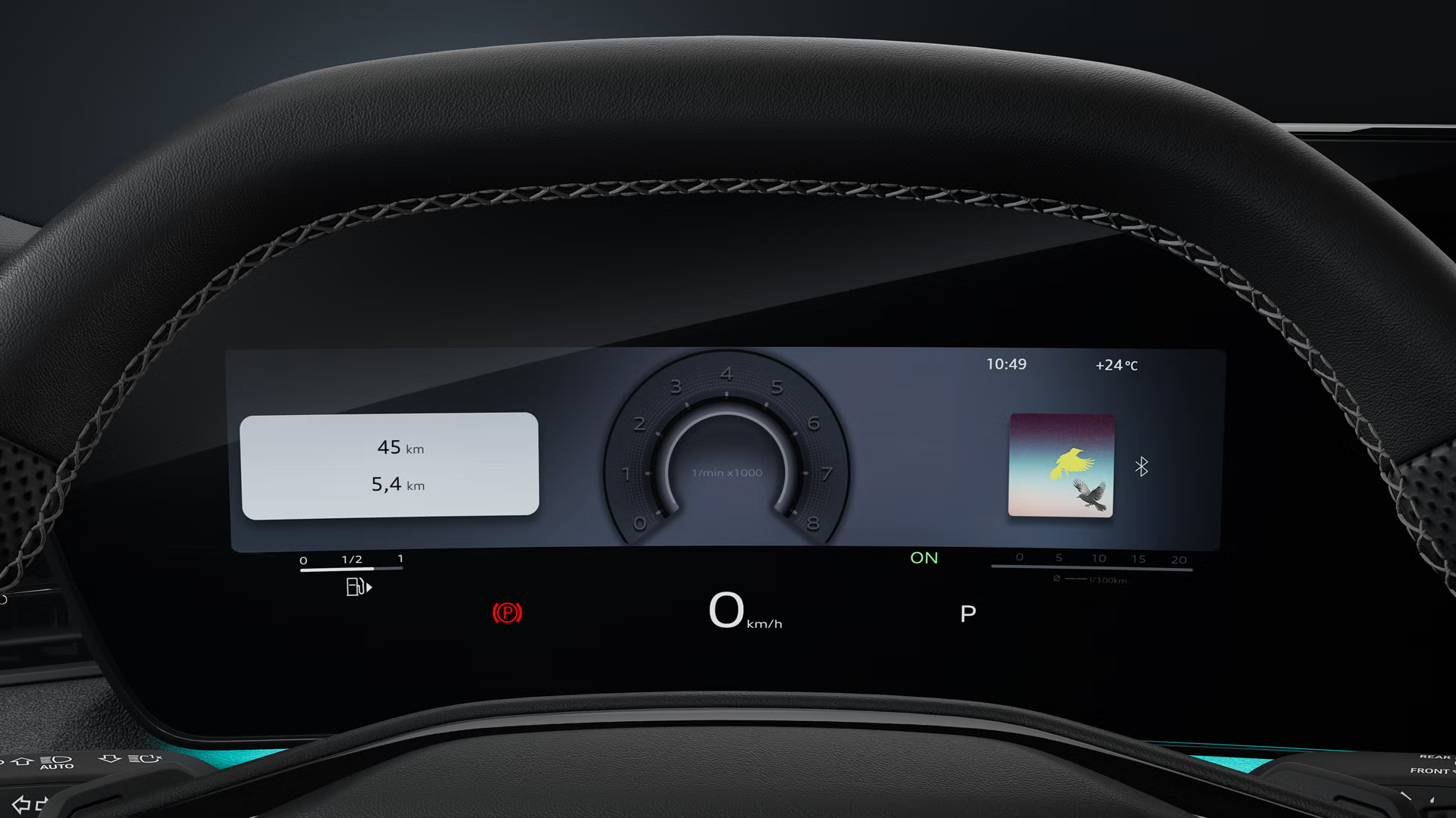 Nahaufnahme des Audi virtual cockpit plus.