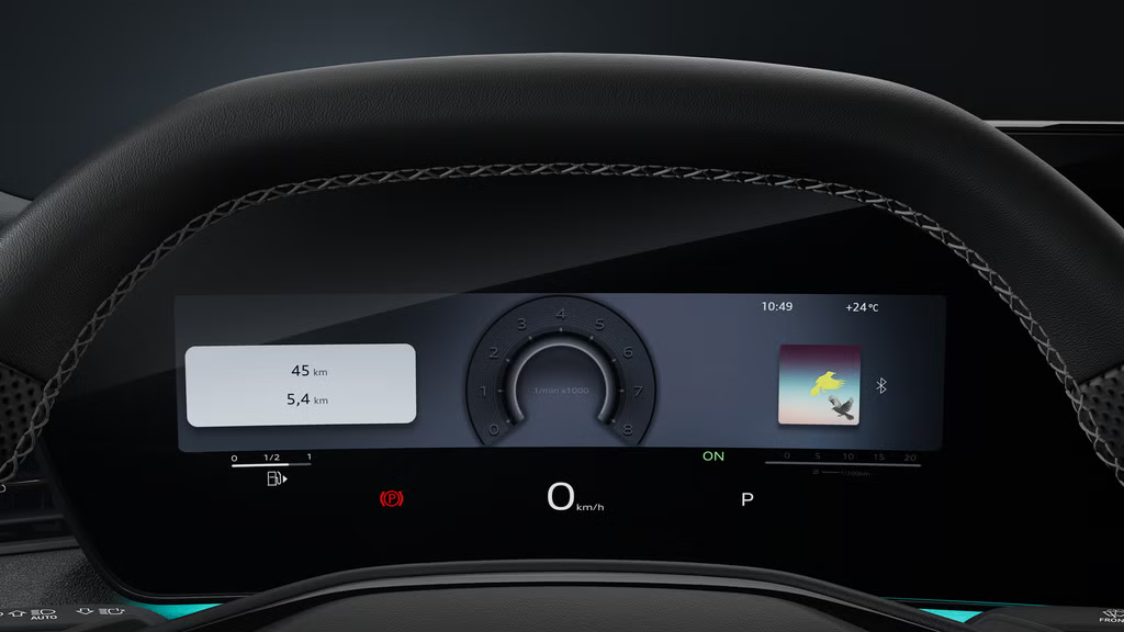 Nahaufnahme des Audi virtual cockpit plus.